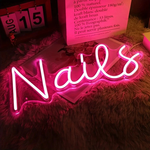 Nail salon light neon sign - salon,