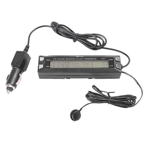 Car temperature voltage clock - car,