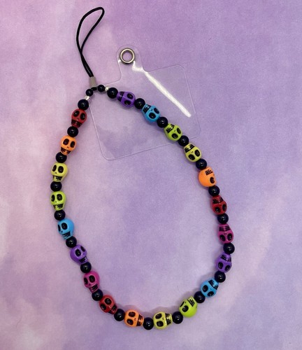 Rainbow sugar skull phone - rainbow,