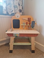 Argos Chad Valley Kids  Wooden Tool Bench With Tools, Vice, Punch And Blackboard