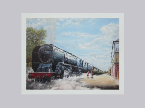 Steam locomotive art - locomotive,