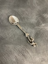 RARE SOLID SILVER EDWARDIAN ENGLISH HALLMARKED SALT SPOON B MULLER CHESTER 1902