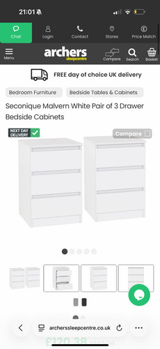 Seconique malvern white pair - malvern,
