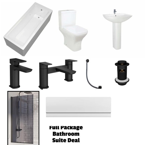 Complete bathroom suite - suite, black