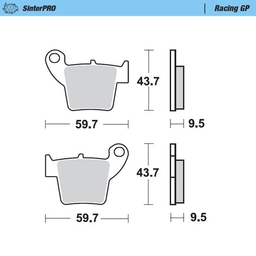 Moto master rear brake - moto-master, pads