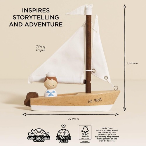 Toy van sailing - van, boat