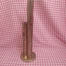 Vintage Brass 3 Tube Cylinder Money Box Coin Sorter Mid-20th Century 1960s 