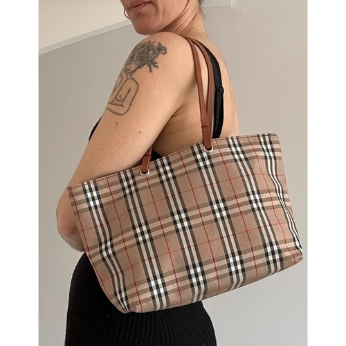 Burberry tote bag check - -,