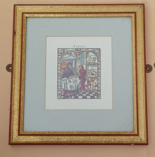 Framed Print titled Januar January Medieval Capricorn Aquarius