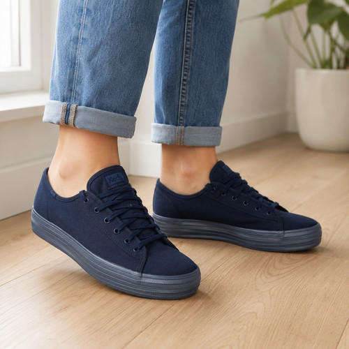 Keds navy canvas platform - keds,