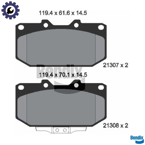 Brake pad set disc - pad,