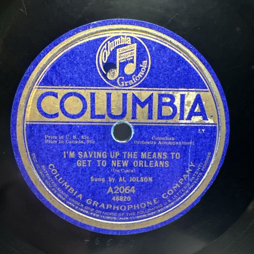 Jolson m saving up the - saving,