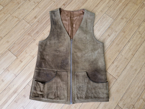 Shooting leather gilet vest - shooting,