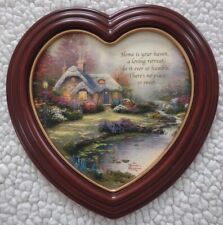 Thomas Kinkade Home Sweet Home Bradford Exchange heart shaped plaque 2010 A2160
