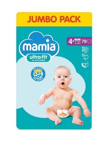 Mamia ultra fit nappie - ultra, 4+