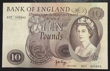 Old £10 Ten Pound Note Near