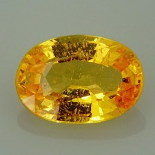 Oval orangish yellow sapphire