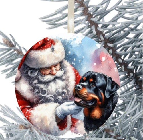 Rottweiler dog hanging bauble - rottweiler,