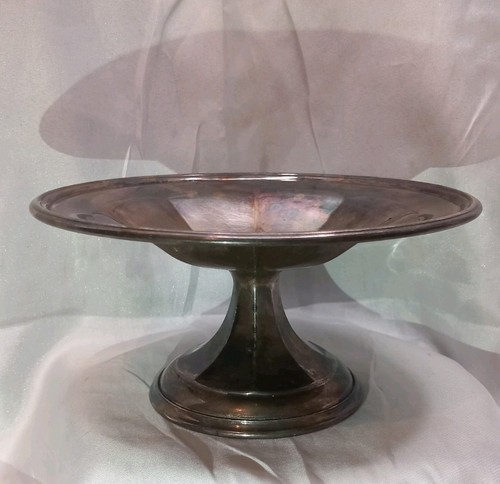 Vintage silver plate pedestal - vintage,