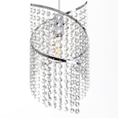 Crystals long beaded - k9, spiral