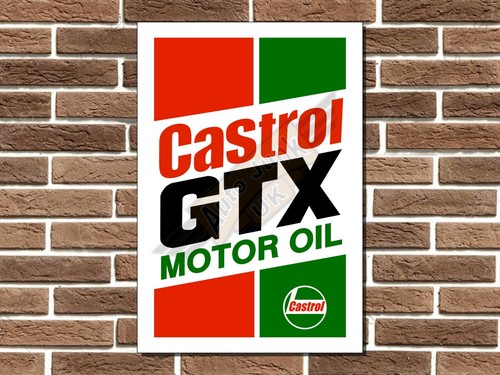 Castrol gtx metal wall sign - metal,