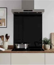 Glass splashback black heat - glass,