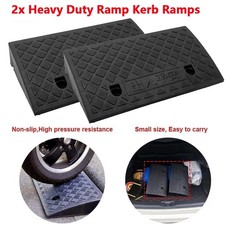 2x Heavy Duty Ramp Kerb Ramps Driveway Car Vehicle Threshold Ramp Curb Tool UK