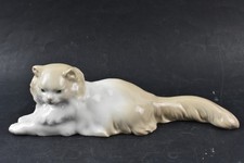 Nao by Lladro Angora Cat Beige & White Porcelain Figurine Ornament Collectable 