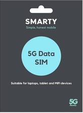 SMARTY UK WiFi Router Unlimited DATA ONLY Sim Card Pay As You Go 5G 4G MiFi 20p