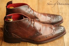 Jeffery West Brown Leather Switchblade Dexter Chukka Boots Men's UK 7 US 8 EU 41