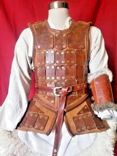 Medieval viking leather body - leather,