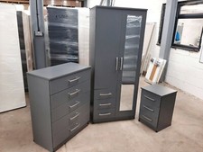 Wardrobe Set Bedside Bedroom Chest Furniture Table Drawers Cabinet Piece Drawers