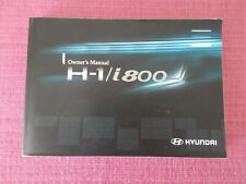 HYUNDAI H-1 / i800 (2008 - 2012) VAN & COMBI ESTATE OWNERS MANUAL - HANDBOOK. 