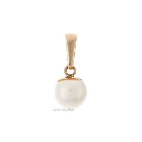 9ct gold 5mm freshwater - gold,