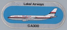 Laker Airways Airbus A300 Airline Sticker Label Vintage Original Skytrain