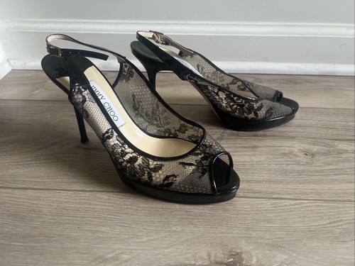 Jimmy choo black lace sandals - jimmy,