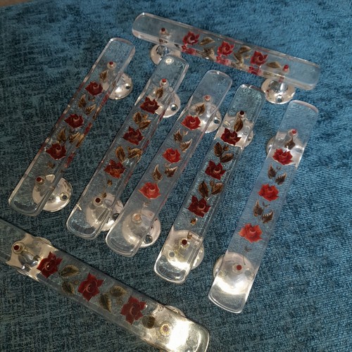 Vintage floral lucite door - floral,