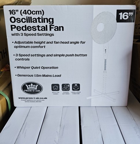 White pedestal stand fan - pedestal,