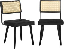 Rattan Dining Chair with Solid