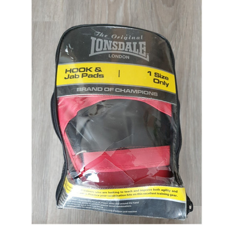 Lonsdale hook jab pads red - jab,