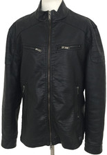 Firetrap Men's Jacket Size 3XL Black Zip Pockets Lined Used F1