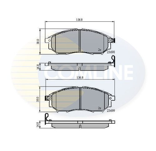 Comline front brake - front, set