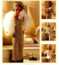 Knitting pattern copy 0350.   Dolls clothes outfits for Barbie, Sindy etc