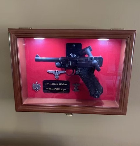 Gun display case walnut - case,