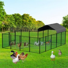 XXL Metal Chicken Coop Walk-in
