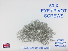 50 X SCREW EYE HOOKS THREADED