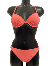 Neon Orange Push-Up Bikini Set