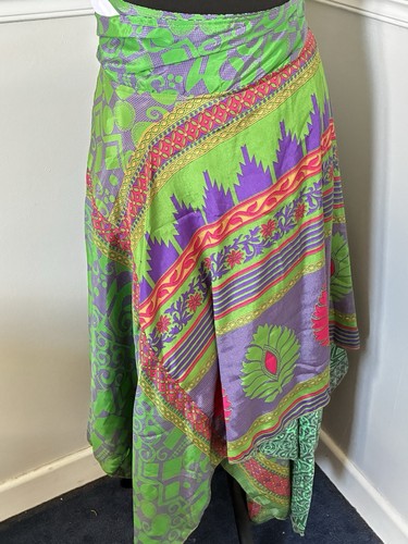 Reversible recycled sari wrap - recycled,