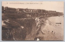 Cliftonville Margate Postcard. Lewis Avenue and Front. Beach Scene. LL.