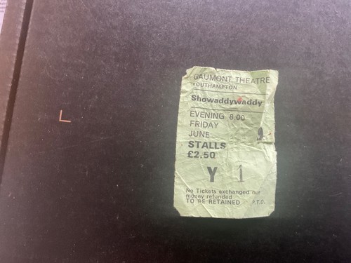 Showaddywaddy concert ticket - showaddywaddy,